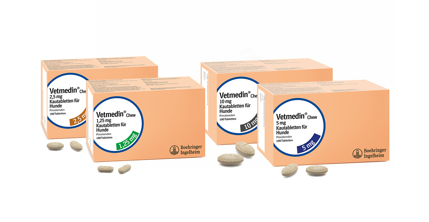 Forfølge efterskrift Kartofler Vetmedin® Chew 1,25mg/2,5mg/5mg/10mg Kautabletten für Hunde – Vetmedica